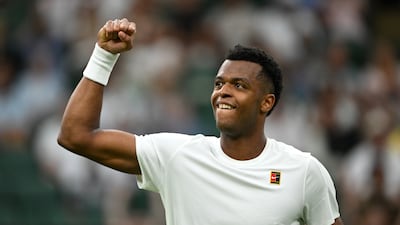 Giovanni Mpetshi Perricard sent down the fastest serve in Wimbledon history during his match against Taylor Fritz. Getty Images