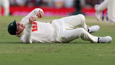 Australia captain Steve Smith after taking a superb catch t dismiss England’s Will Jack for 41. AFP