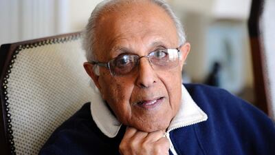 Ahmed Kathrada, anti-apartheid activist and close friend of former South African president Nelson Mandela poses in his house in Johannesburg. Stephane De Sakutin / AFP