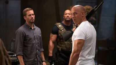 Walker, Dwayne Johnson and Diesel in Furious 6