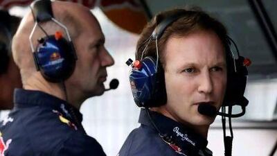 Christian Horner, right, has been instrumental in Red Bull Racing's rapid success in Formula One. Greg Baker / AFP