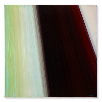 Gardenia by Palestinian-American artist Samia Halaby. Photo: Christie's