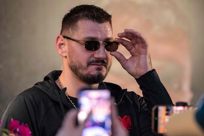 Albanian boxer Kristian Prenga is a big underdog against Anthony Joshua. AFP