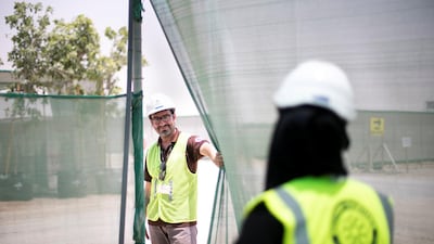 Bulent Cengiz, project manager, at Dubai Expo 2020's plant nursery. Reem Mohammed / The National
