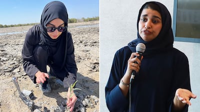 Dana Al Dhaen and Nouf Alqadi are championing conservation among the nation's youth. Photo: Dana Al Dhaen / Nouf Alqadi