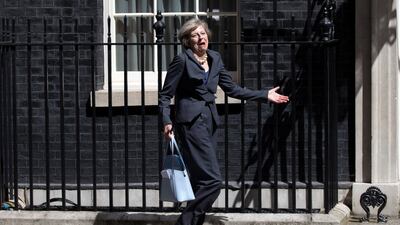 As prime minister-in-waiting, Ms May attends David Cameron's last cabinet meeting in July 2016 in London