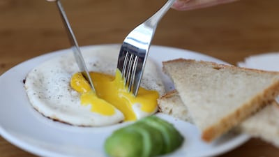 According to the company's website, each egg is 100 per cent vegan and contains a 'blend of plant-based proteins, sunflower oil, water, flour and a few other simple ingredients'.