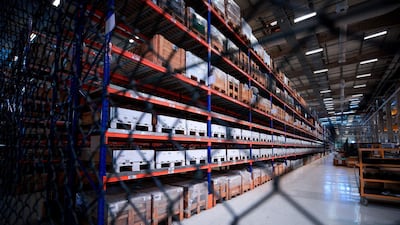 The automotive parts and supply area of the Nimr factory in Abu Dhabi. Victor Besa / The National