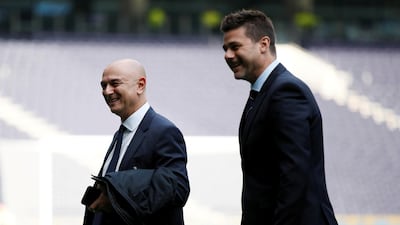 Mauricio Pochettino and chairman Daniel Levy. Reuters