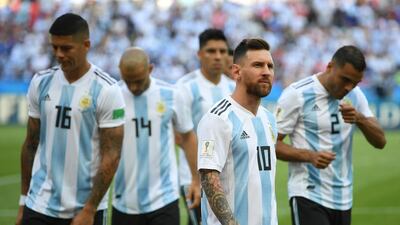 Lionel Messi of Argentina looks on during the round of 16 match between France and Argentina. Shaun Botterill / Getty Images