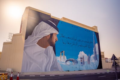 The mural is 18 metres by 23 metres. Photo: The Government of Dubai Media Office