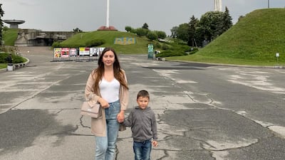 Tetiana and her son during happier times in Kyiv. 'Our son is growing up, he doesn’t remember his dad,' she says. Photo: Tetiana