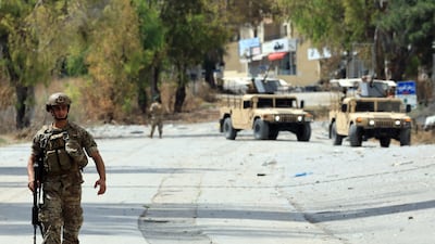 Lebanese army soldiers in southern Lebanon. EPA