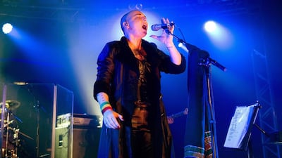 Sinéad O’Connor will make her Middle East debut at the Irish Village in Dubai on Thursday. Samir Hussein / Getty Images