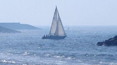 A sailing boat off Abu Dhabi. Some boat owners fear that e-passports will drain their vessels' batteries.