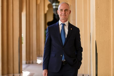 Gilles Carbonnier of the International Committee of Red Cross at the World Government Summit in Dubai. Khushnum Bhandari / The National