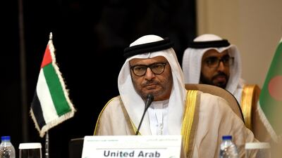 UAE's Minister of State for Foreign Affairs Dr Anwar Gargash attends an extraordinary meeting for the Organization of Islamic Cooperation (OIC) on Foreign Ministers level in Jeddah on July 17, 2019. AFP