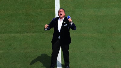 Christopher Macchio performs during the closing ceremony. Reuters