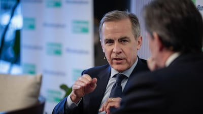 Mark Carney, governor of the Bank of England (BOE), speaks during an interview at a Bloomberg event on day two of the World Economic Forum (WEF) in Davos, Switzerland. Bloomberg