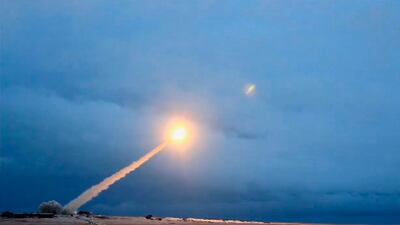 A test launch of a nuclear-powered cruise missile in 2018. Kremlin