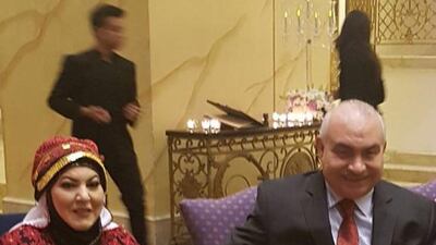 Majida and her husband Omar Mustafa Awad in a recent photo.