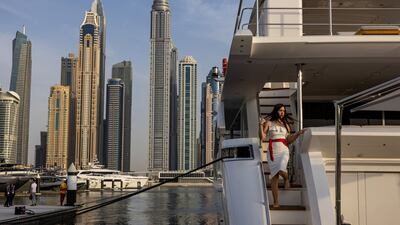 It costs at least Dh10,000 ($2,720) to rent a small yacht for seven to eight people, including food and drink. Bloomberg