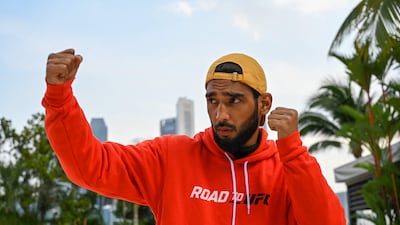 Indian mixed martial arts fighter Anshul "King of Lions" Jubli poses for a photograph ahead of an Ultimate Fighting Championship (UFC) tournament in Singapore. AFP