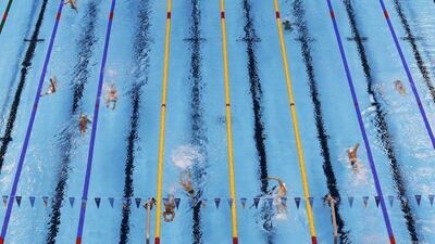 Swimmers train at the Olympic venue in Rio ahead of the Summer Games. Stefan Wermuth / Reuters / August 2, 2016