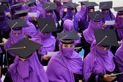 Students at their graduation ceremony in Kandahar, Afghanistan, 01 July 2019 Muhammad Sadiq / EPA