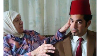 Mahmoud Kaabour and his grandmother whom he made the documentary Teta, Alf Marra about.