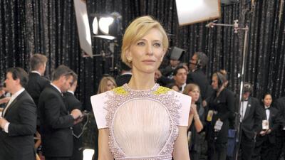 2011: Cate Blanchett arrives at the 83rd Annual Academy Awards in Givenchy. AFP