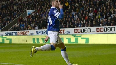 Ross Barkley scored one of Everton's goals against Newcastle United on Tuesday. Nigel Roddis / Reuters / March 25, 2014