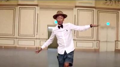 Pharrell Williams in his Happy video.