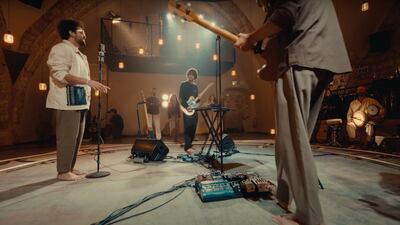 Dudu Tassa, Jonny Greenwood and Karrar Alsaad perform Ya Mughir al-Ghazala. Photo: World Circuit Records