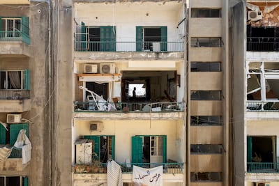 A building destroyed from the blast. Courtesy of the artist