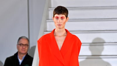 A look from the Maison Rabih Kayrouz spring / summer 2020 collection during Paris Haute Couture Fashion Week on January 20, 2020. Getty Images
