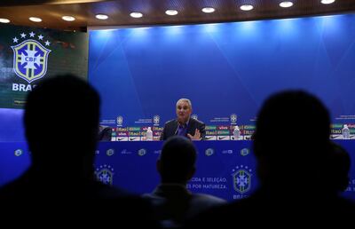 Brazilian manager Tite attends a news conference in Rio de Janeiro, Brazil. Pilar Olivares / Reuters