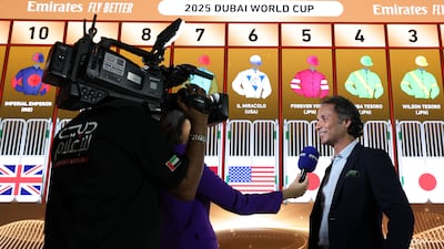 UAE star trainer Bhupat Seemar during the Dubai World Cup draw ceremony at the Meydan Racecourse in Dubai. All images Chris Whiteoak / The National