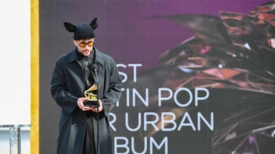 At the 2021 Grammy Awards, Bad Bunny won his first award for Best Latin Pop or Urban Album for 'YHLQMDLG'. EPA