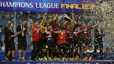Australia's Western Sydney Wanderers celebrate after winning the 2014 Asian Champions League title against Saudis Al Hilal in Riyadh on Saturday. Ahmed Yorsi / EPA / November 1, 2014