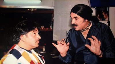 Abed Fahed and Yasser Al Azma in an episode of Maraya (Mirrors) from 1982. Photo: Alreef Production
