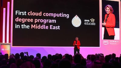 Teresa Carlson, vice president for AWS worldwide public sector business, says new jobs will be created in Middle East. Courtesy AWS