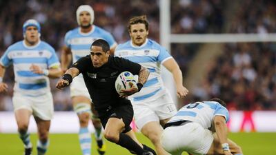 New Zealand's Aaron Smith in action against Argentina at Wembley Stadium, London, England, on September 20, 2015. Paul Childs / Reuters