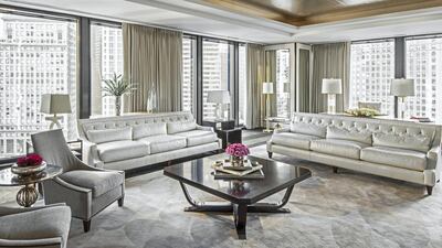 A seating area in the Regent Suite.