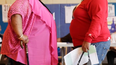 A new survey found up to 62 per cent of people living in the UAE may be overweight. AP