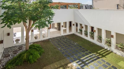 The villa mixes Scandinavian design influences with an interpretation of an Arabian courtyard. Courtesy Luxhabitat