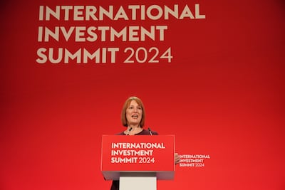 Chancellor of the Exchequer Rachel Reeves announces a new approach to investment growth in the UK. PA