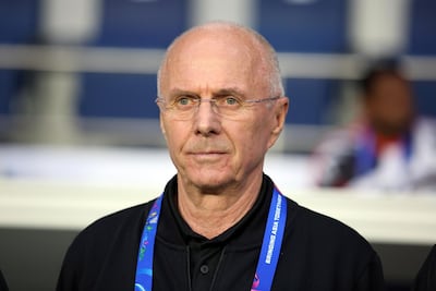 Philippines manager Sven-Goran Eriksson has a superior head-to-head record over Marcello Lippi. Mahmoud Khaled / EPA