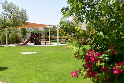 Rainbow Park is one of many amenities in Al Ghadeer community. Khushnum Bhandari / The National