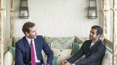 Richard Pattle, the chief executive of True Beacon with co-founder Nikhil Kamath. The Bangalore-based asset management company has continued to attract interest from foreign investors despite India's escalating Covid crisis. Courtesy True Beacon